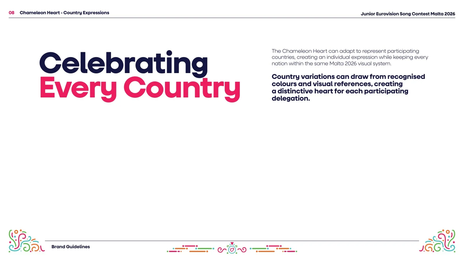 Brand guideline: celebrating every country with its own heart